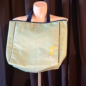 kate spade Mint Green Tote with Navy Trim